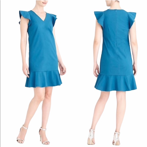 J. Crew Dresses & Skirts - J Crew Mercantile Flutter Sleeve Tank Ruffle Dress